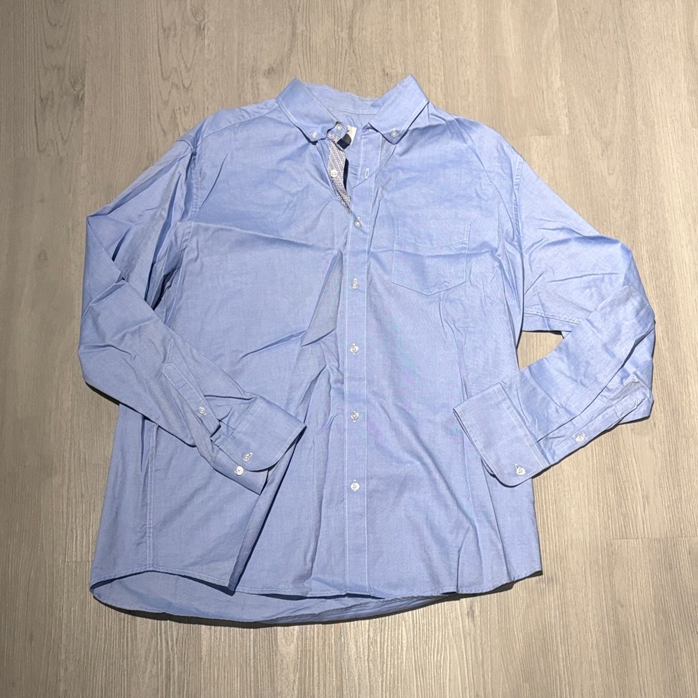 Classic Blue Men's Button Down Shirt